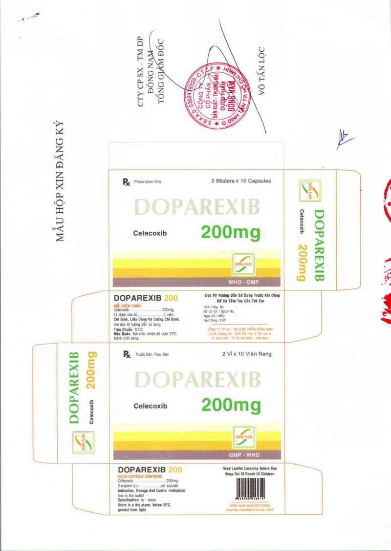 thông tin, cách dùng, giá thuốc Doparexib  200 mg - ảnh 1
