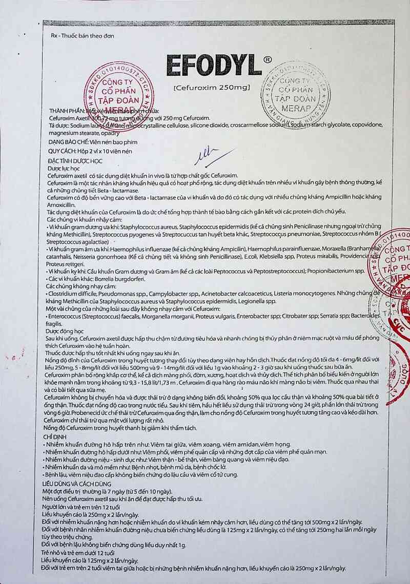 thông tin, cách dùng, giá thuốc Efodyl - ảnh 1