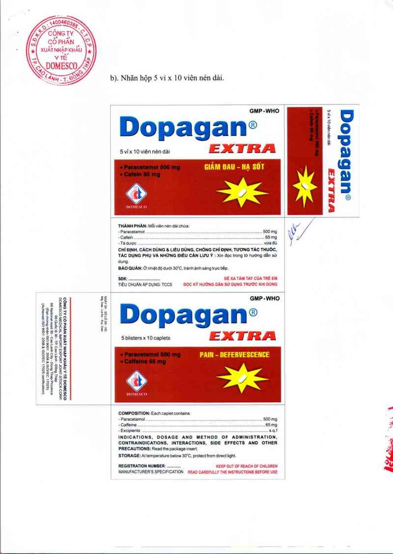 thông tin, cách dùng, giá thuốc Dopagan Extra - ảnh 1