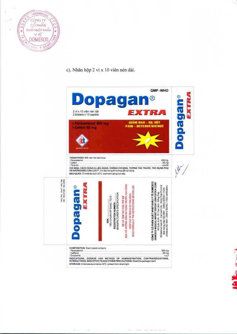 thông tin, cách dùng, giá thuốc Dopagan Extra - ảnh 2