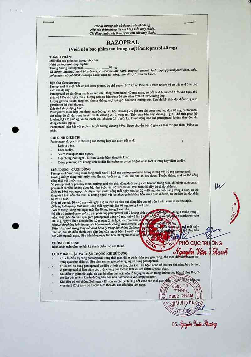 thông tin, cách dùng, giá thuốc Razopral - ảnh 2