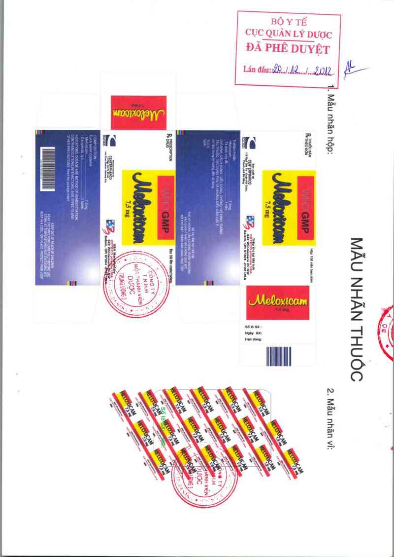 thông tin, cách dùng, giá thuốc Meloxicam 7,5 mg - ảnh 1