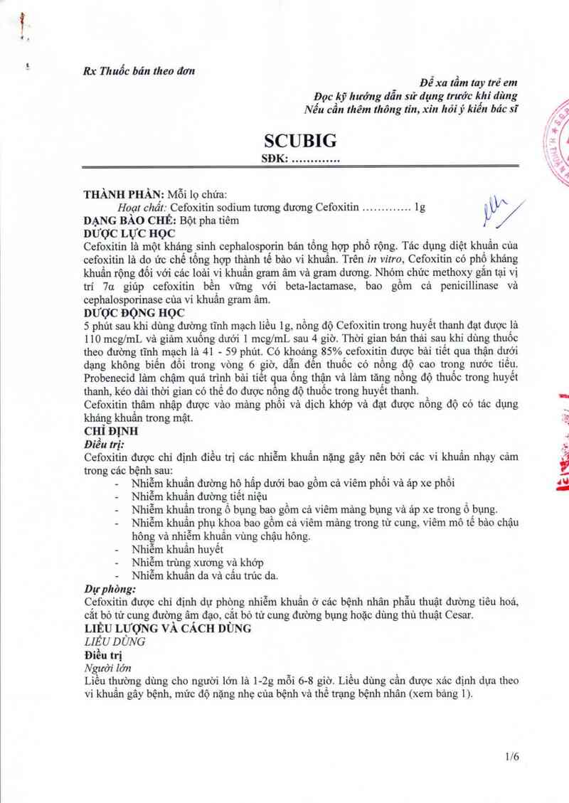 thông tin, cách dùng, giá thuốc Scubig - ảnh 1