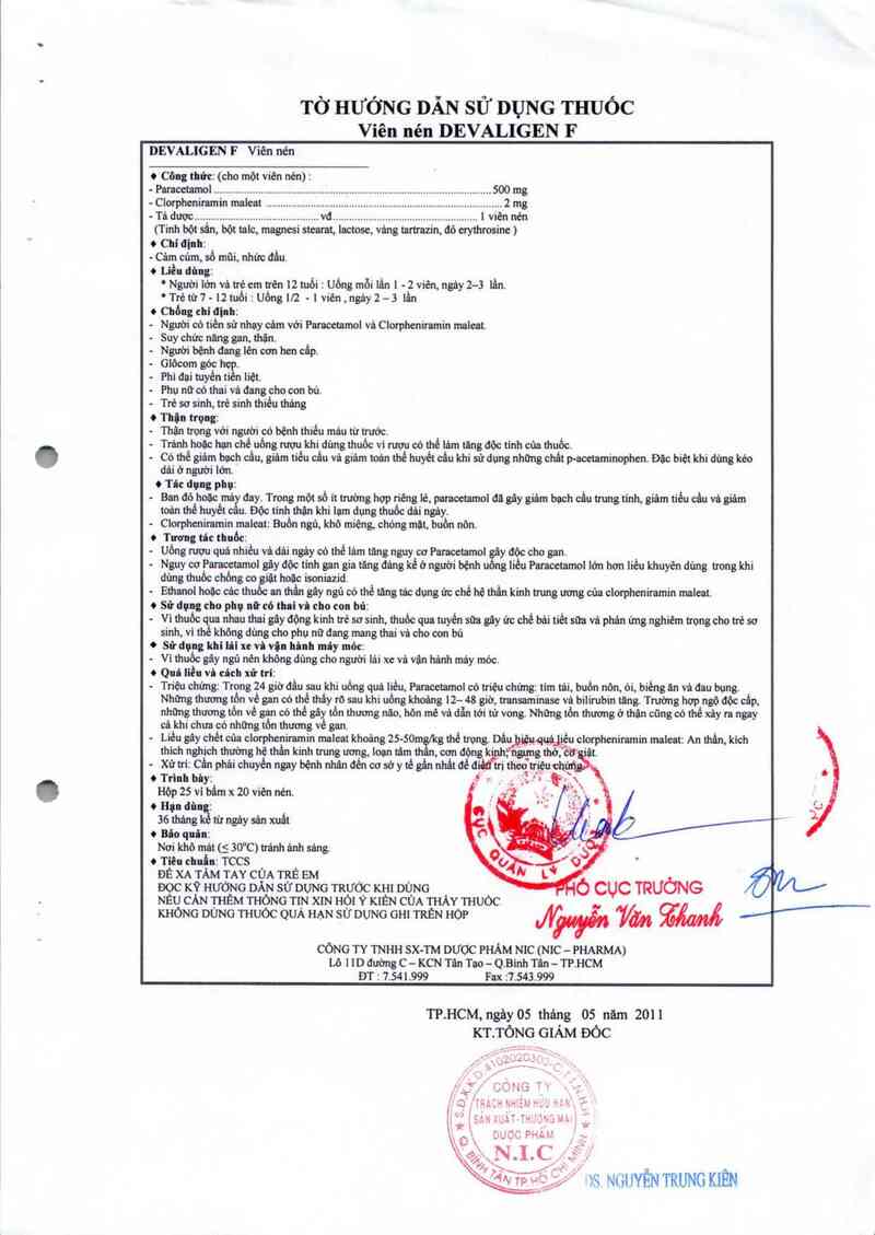 thông tin, cách dùng, giá thuốc Devaligen F - ảnh 2