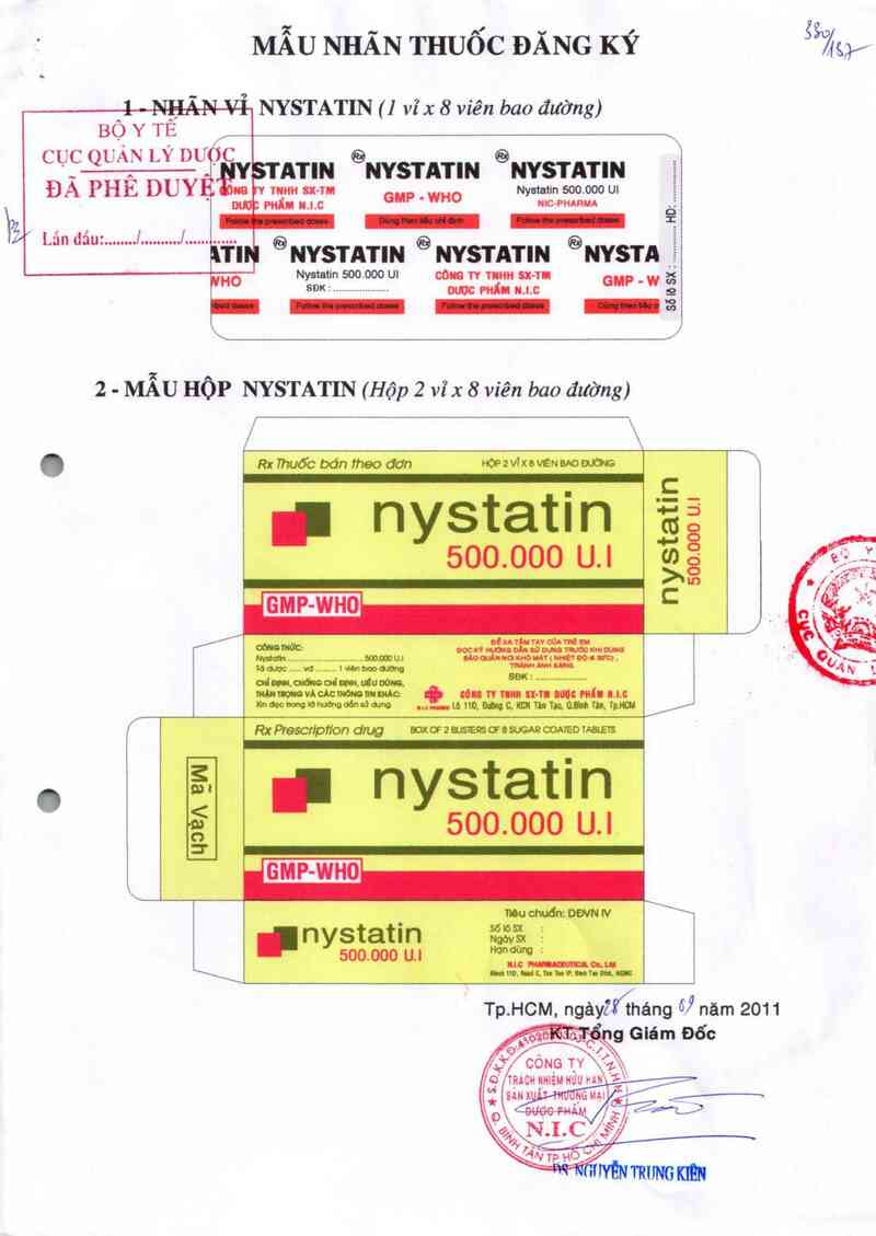 thông tin, cách dùng, giá thuốc Nystatin - ảnh 0