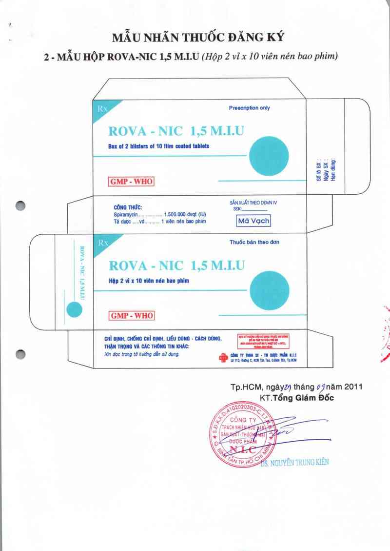 thông tin, cách dùng, giá thuốc Rova-NIC 1,5 M.I.U - ảnh 1
