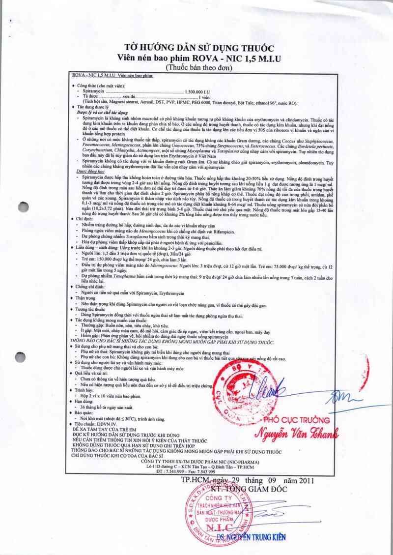 thông tin, cách dùng, giá thuốc Rova-NIC 1,5 M.I.U - ảnh 2