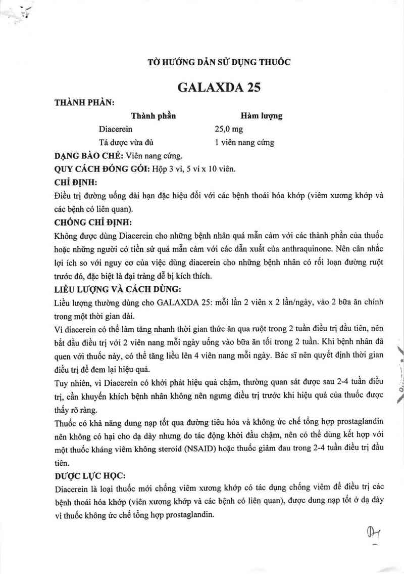 thông tin, cách dùng, giá thuốc Galaxda 25 - ảnh 3