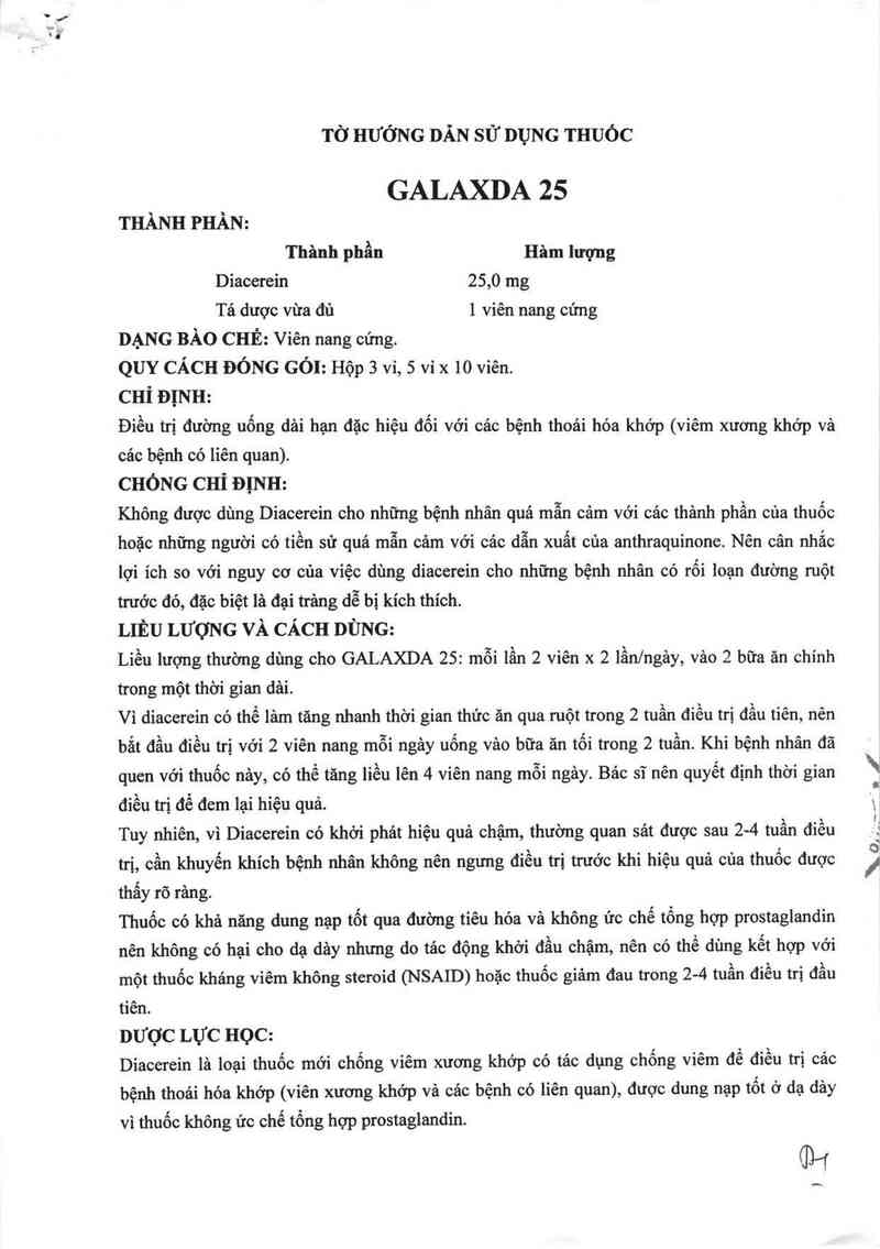 thông tin, cách dùng, giá thuốc Galaxda 25 - ảnh 3