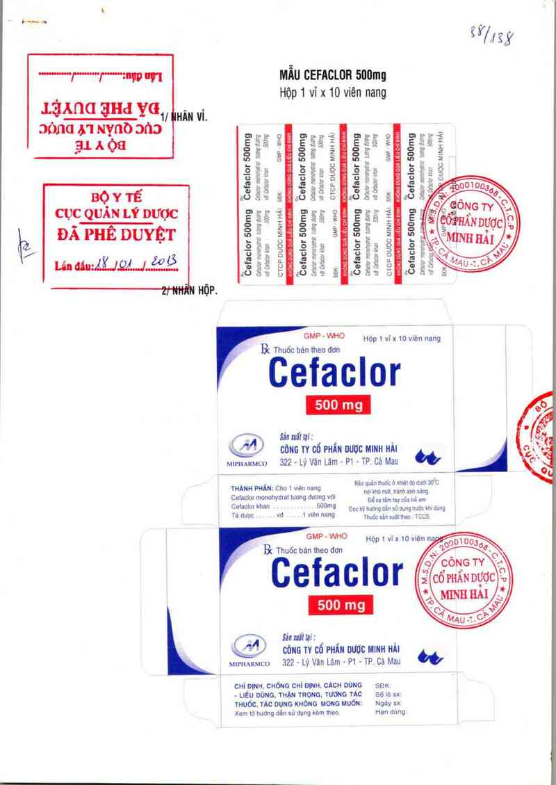 thông tin, cách dùng, giá thuốc Cefaclor 500 mg - ảnh 0