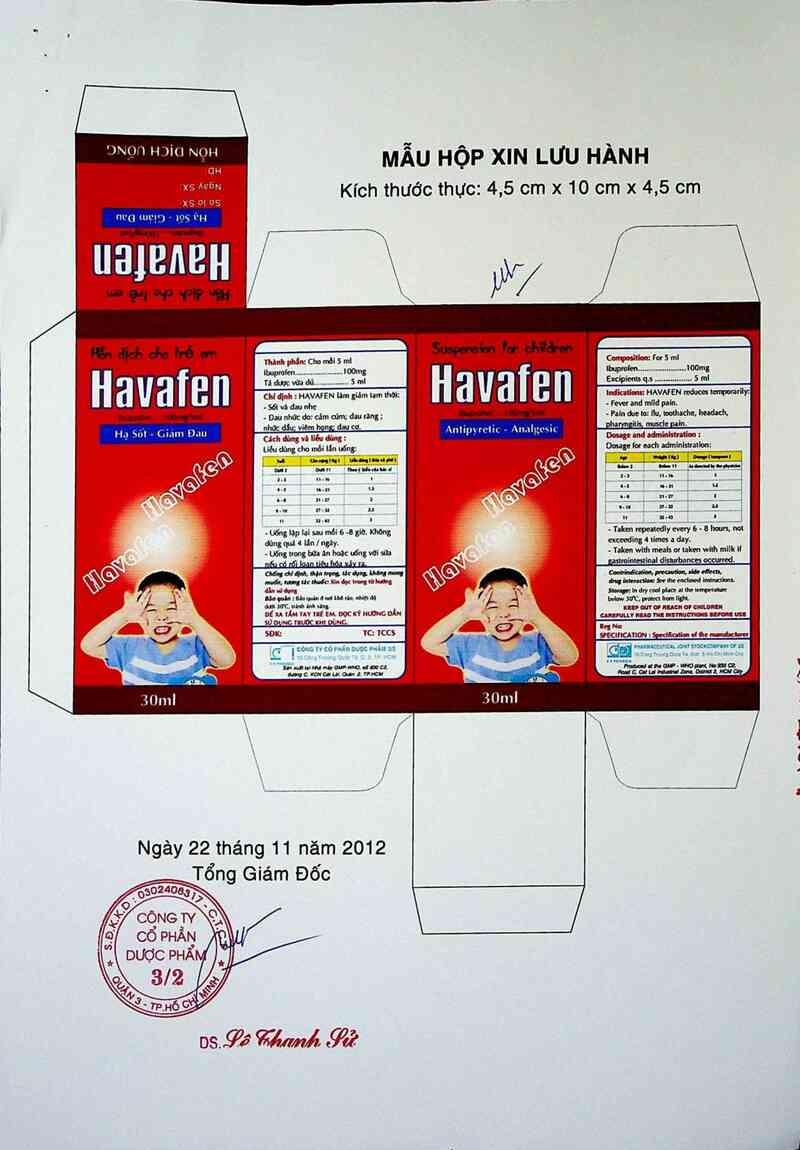 thông tin, cách dùng, giá thuốc Havafen - ảnh 2