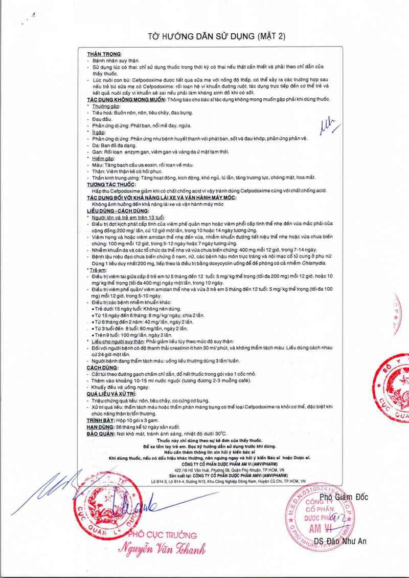 thông tin, cách dùng, giá thuốc Supoxim 50 - ảnh 2