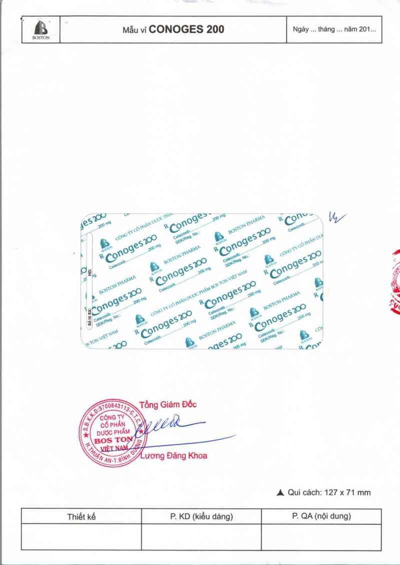 thông tin, cách dùng, giá thuốc Conoges 200 - ảnh 1
