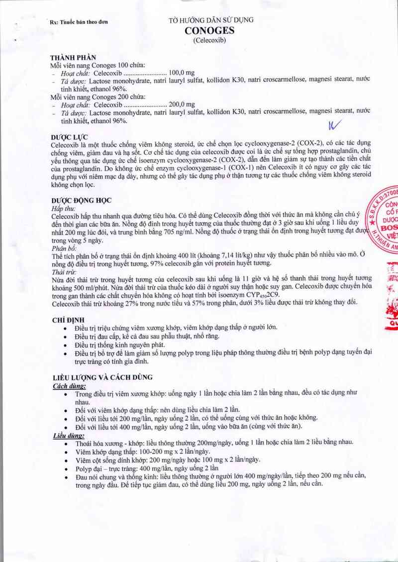 thông tin, cách dùng, giá thuốc Conoges 200 - ảnh 2