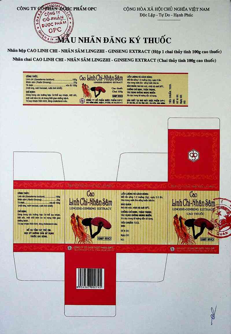 thông tin, cách dùng, giá thuốc Cao linh chi - Nhân sâm Lingzhi - Ginseng extract - ảnh 2