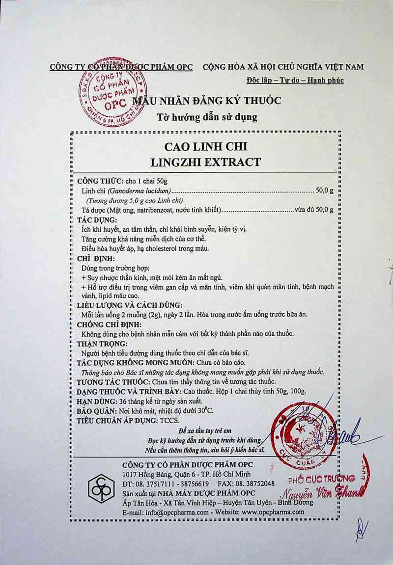 thông tin, cách dùng, giá thuốc Cao linh chi Lingzhi - ảnh 3