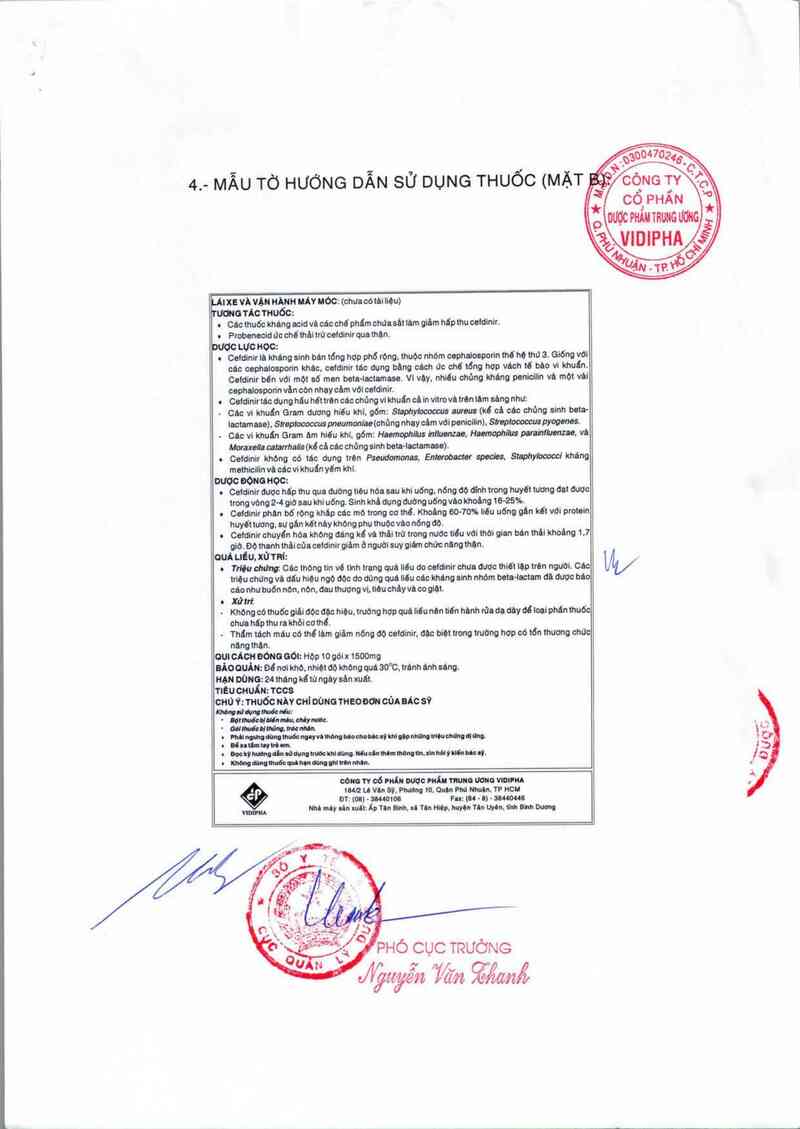 thông tin, cách dùng, giá thuốc Bicefnir 125 - ảnh 3
