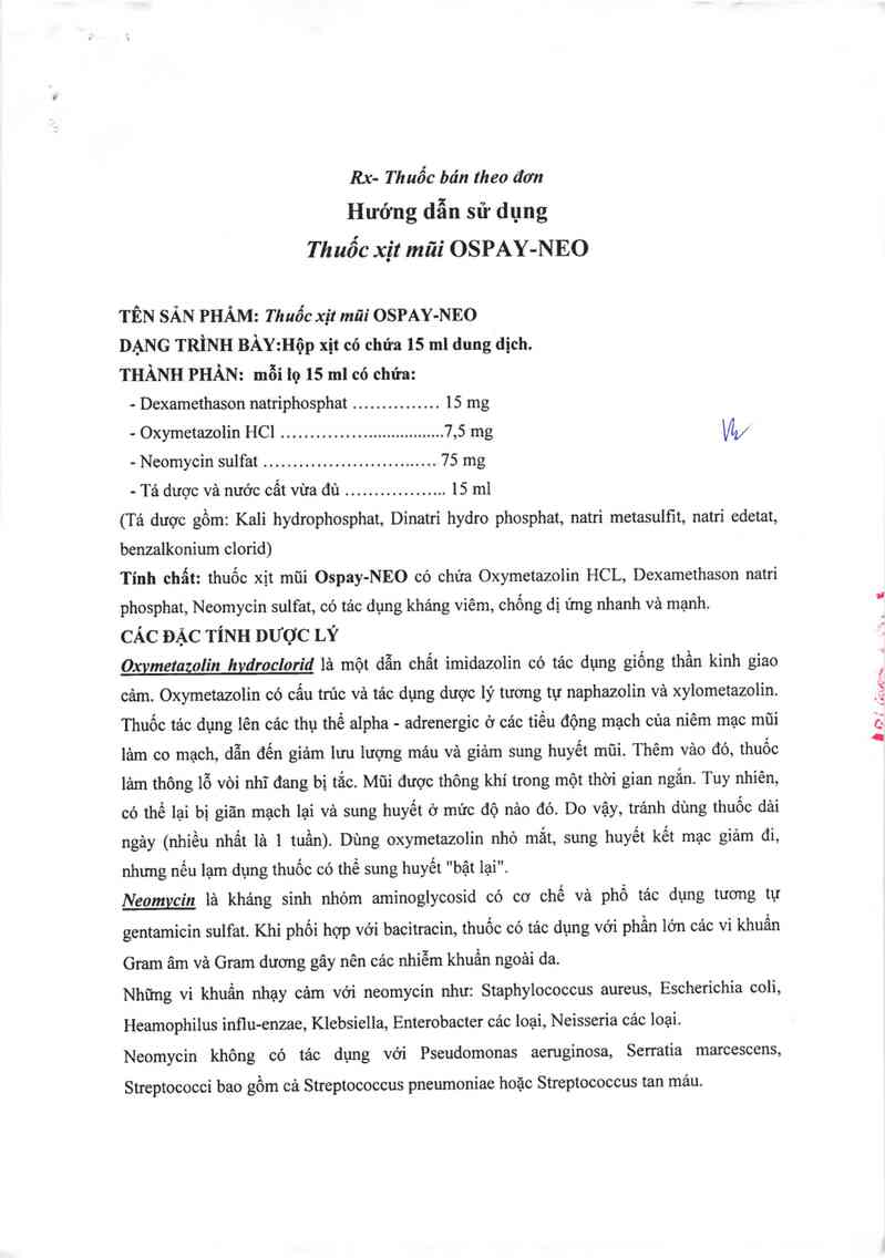 thông tin, cách dùng, giá thuốc Ospay-Neo - ảnh 1