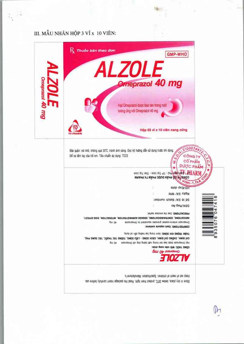 thông tin, cách dùng, giá thuốc Alzole - ảnh 2
