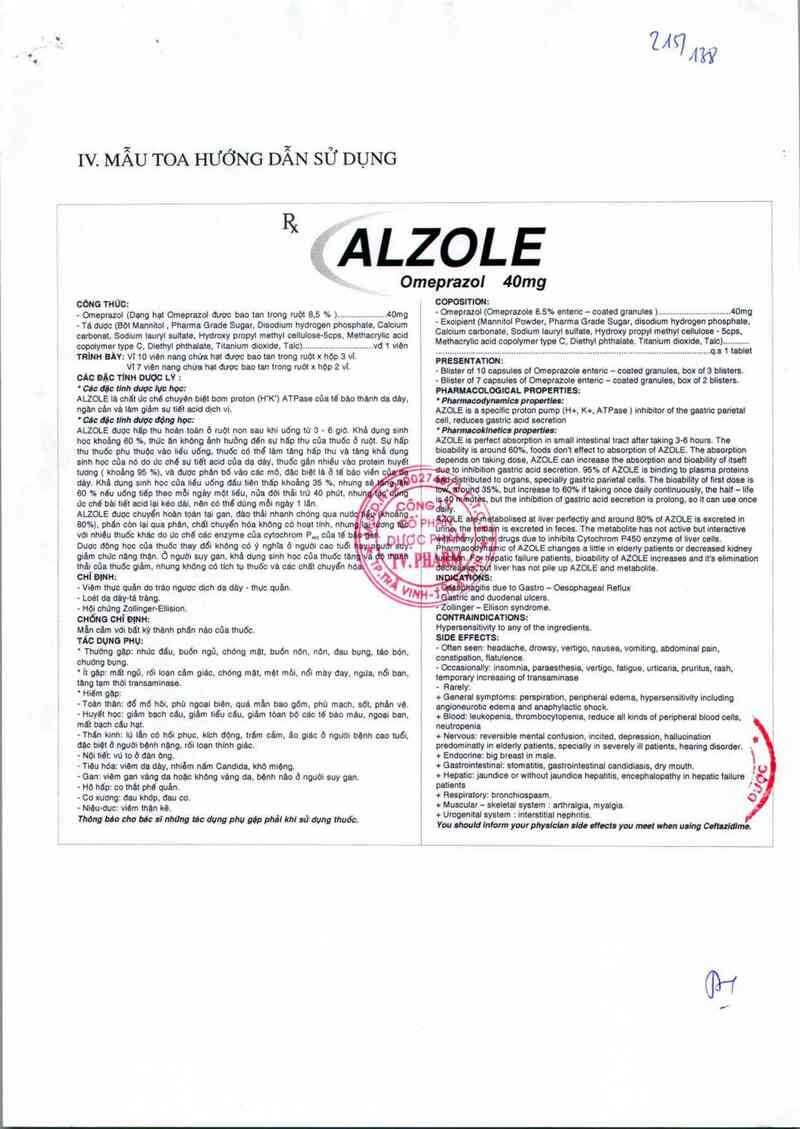 thông tin, cách dùng, giá thuốc Alzole - ảnh 4