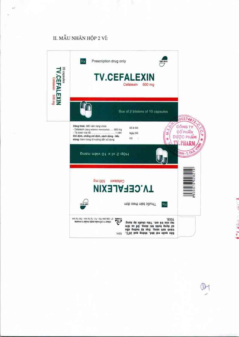 thông tin, cách dùng, giá thuốc TV. Cefalexin - ảnh 1