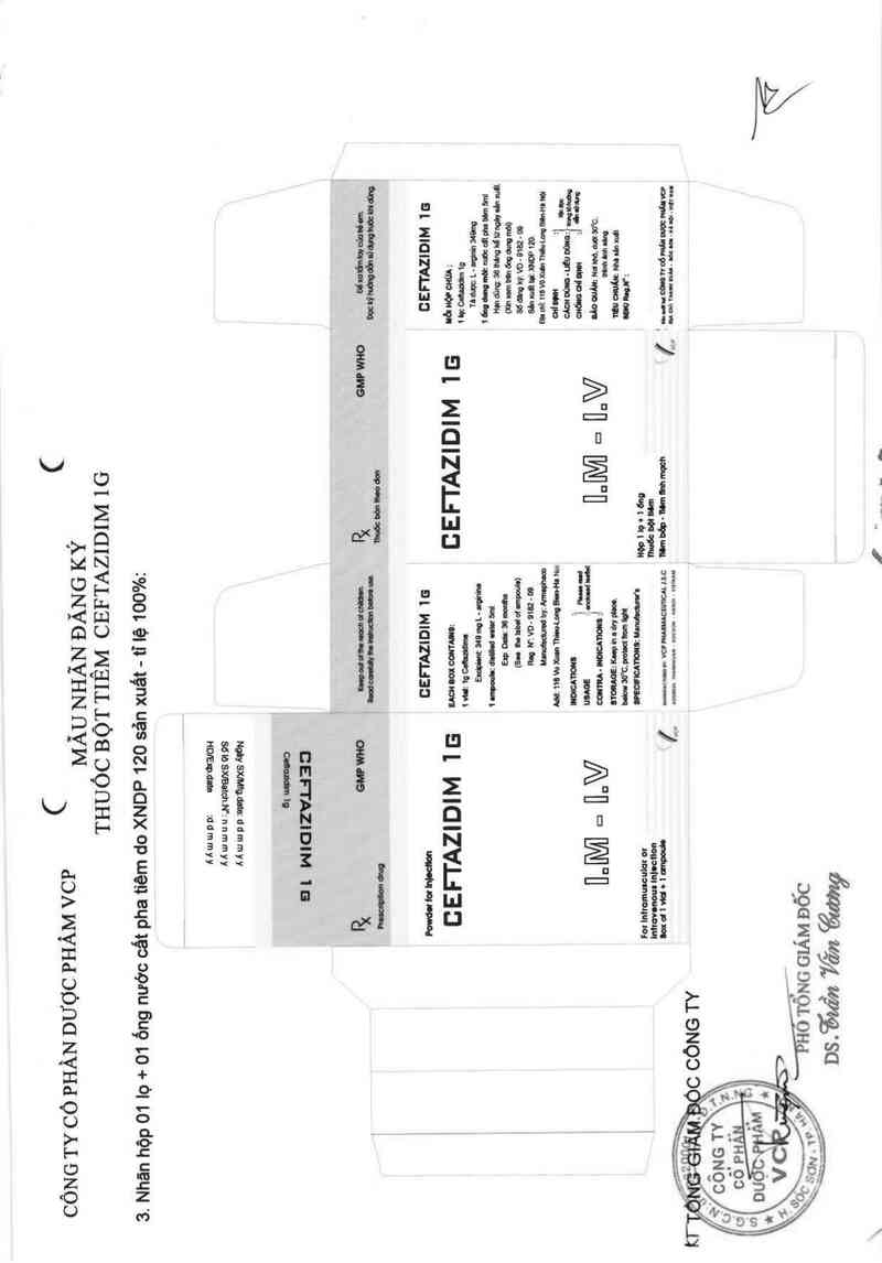 thông tin, cách dùng, giá thuốc Ceftazidim 1g - ảnh 1