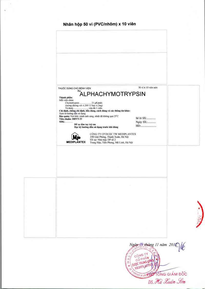 thông tin, cách dùng, giá thuốc Alphachymotrypsin - ảnh 2