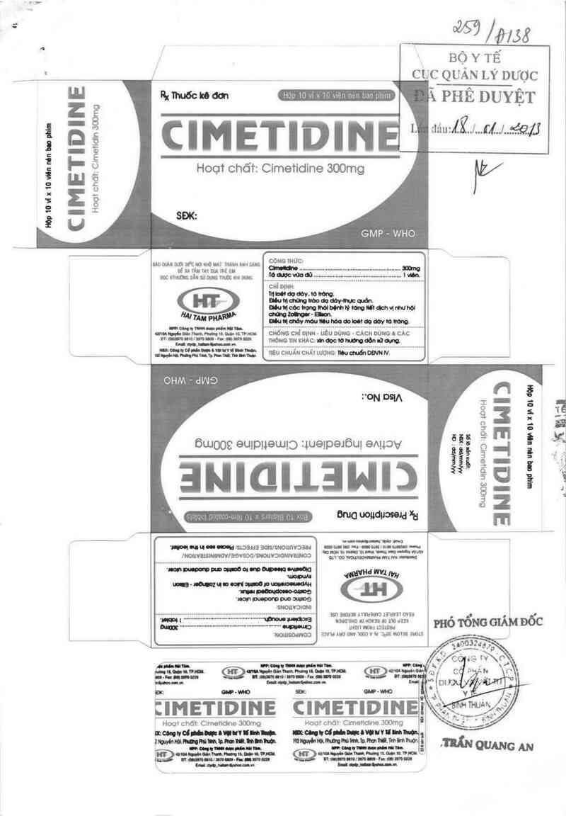 thông tin, cách dùng, giá thuốc Cimetidine - ảnh 0