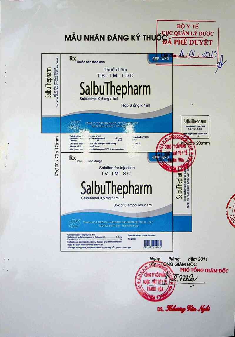 thông tin, cách dùng, giá thuốc Salbuthepharm - ảnh 1