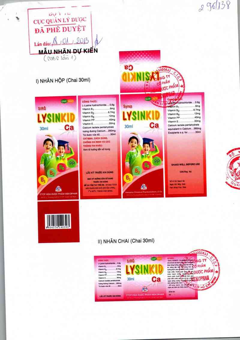 thông tin, cách dùng, giá thuốc Lysinkid-Ca - ảnh 0