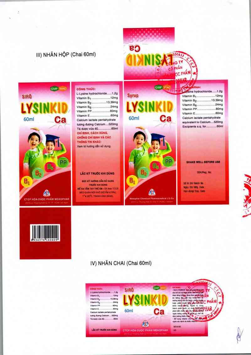 thông tin, cách dùng, giá thuốc Lysinkid-Ca - ảnh 1