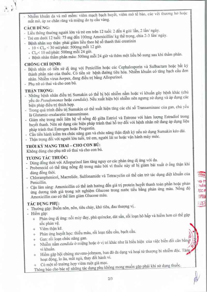 thông tin, cách dùng, giá thuốc Sumakin - ảnh 2