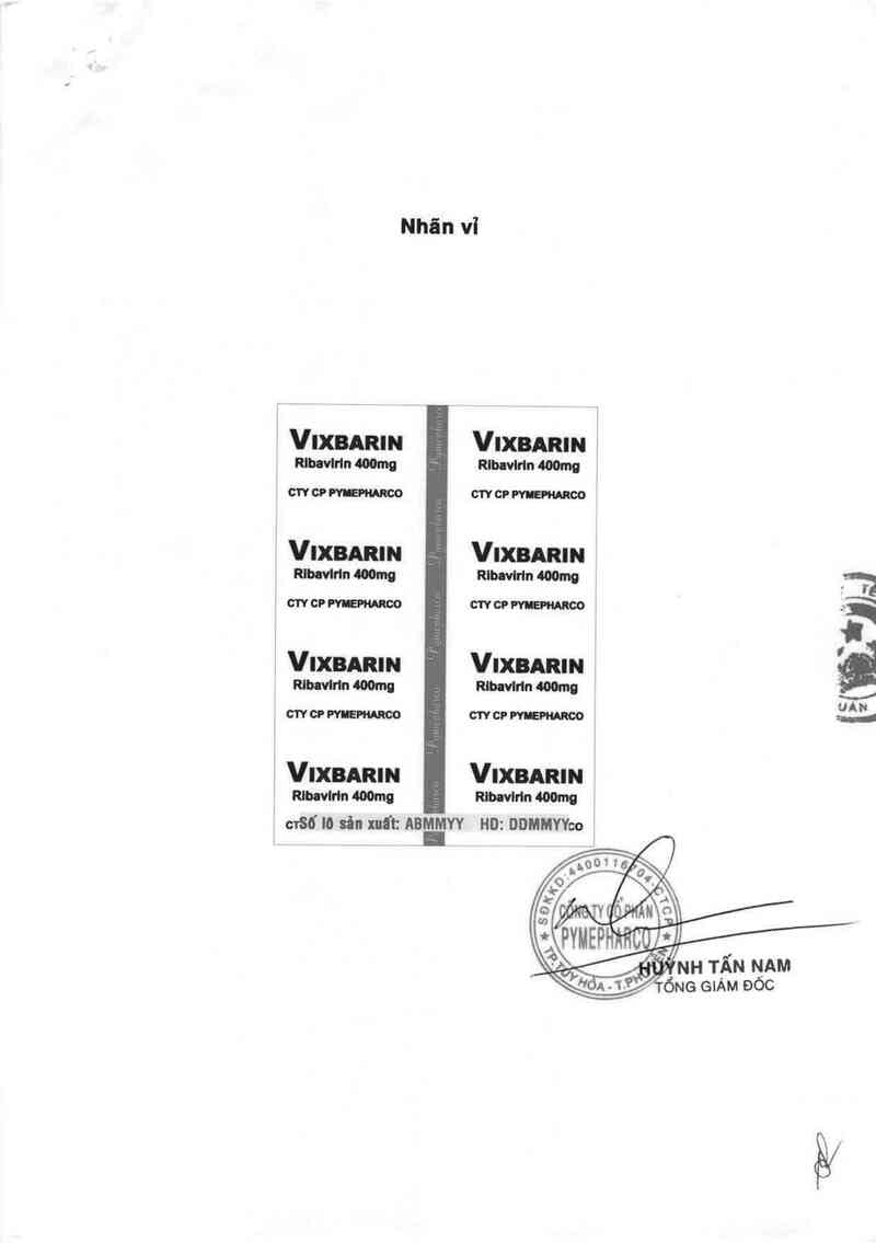 thông tin, cách dùng, giá thuốc Vixbarin 400mg - ảnh 1