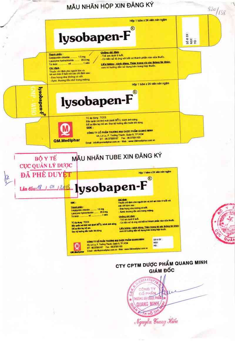 thông tin, cách dùng, giá thuốc Lysobapen-F - ảnh 0