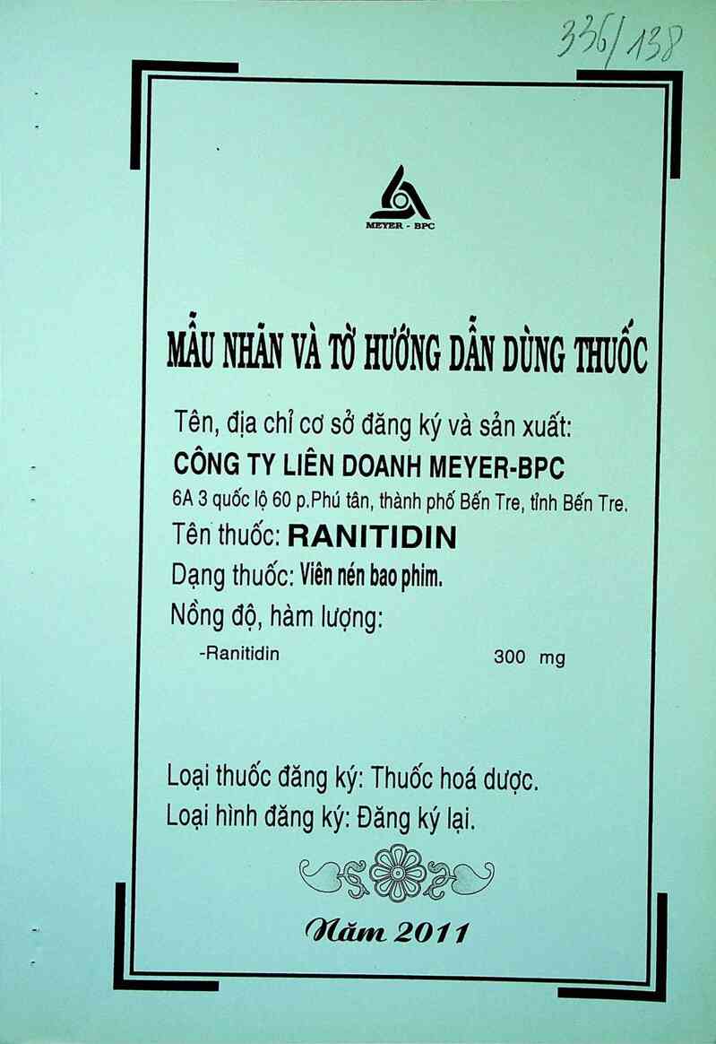 thông tin, cách dùng, giá thuốc Ranitidin - ảnh 0