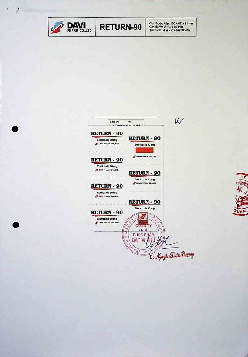 thông tin, cách dùng, giá thuốc Return-90 - ảnh 1