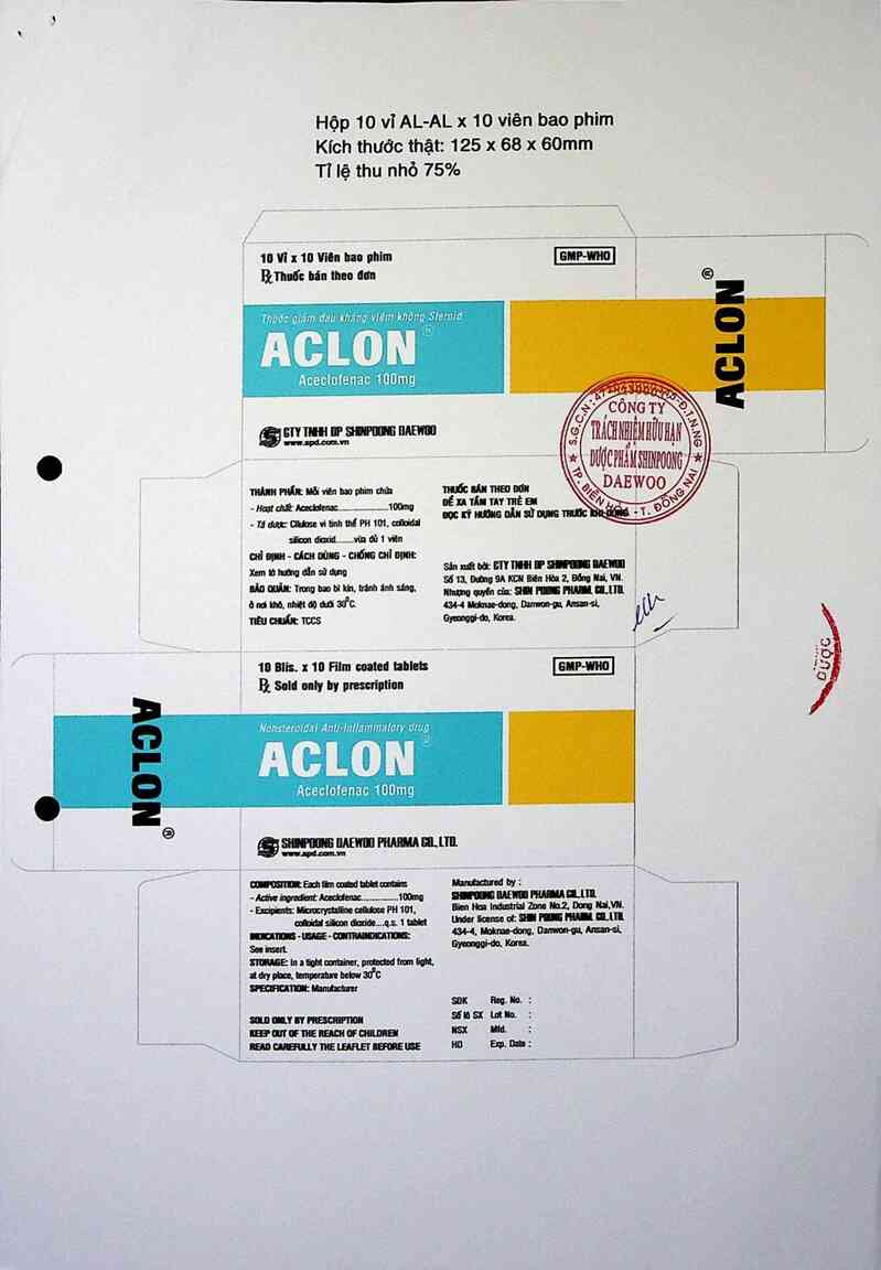thông tin, cách dùng, giá thuốc Aclon - ảnh 3