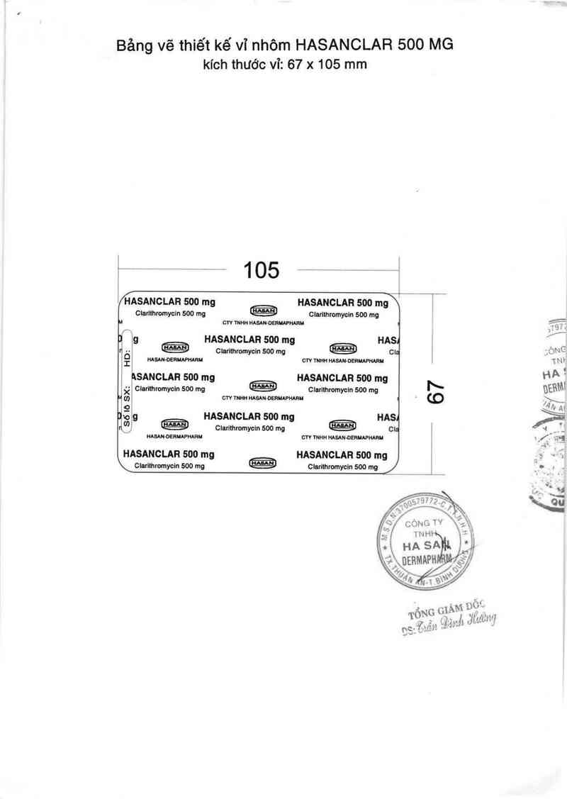 thông tin, cách dùng, giá thuốc Hasanclar 500 - ảnh 1