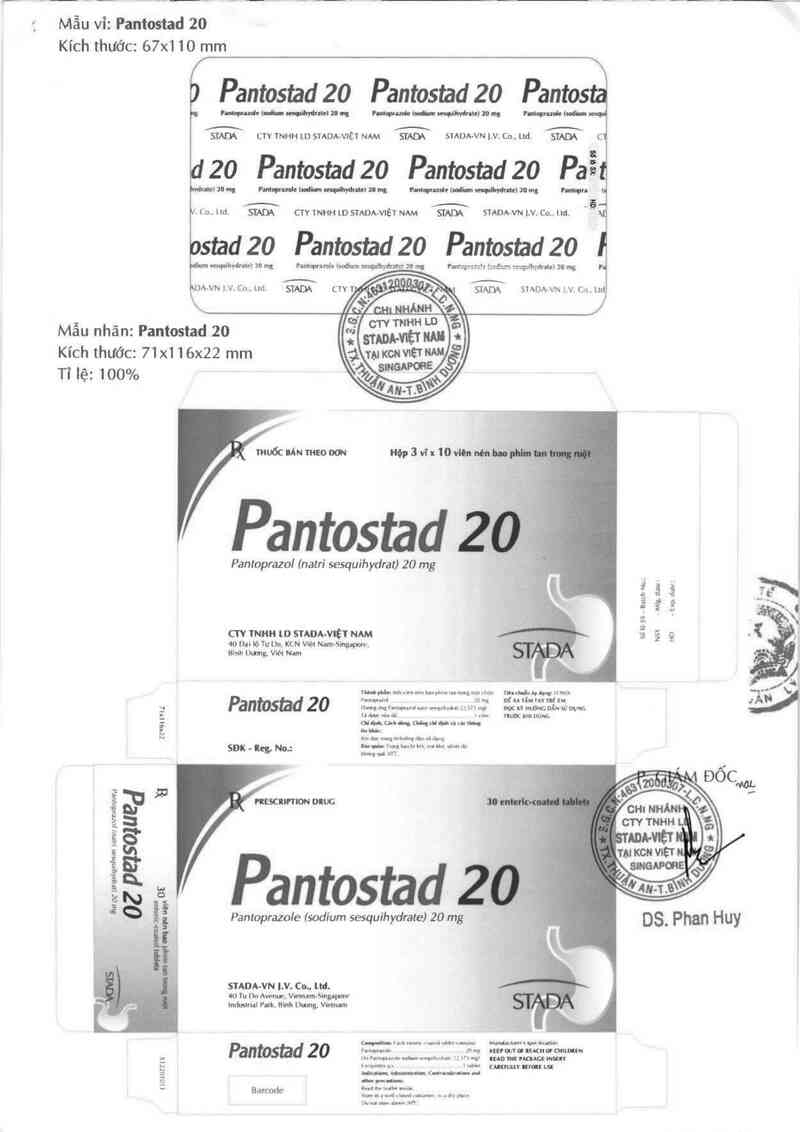 thông tin, cách dùng, giá thuốc Pantostad 20 - ảnh 2