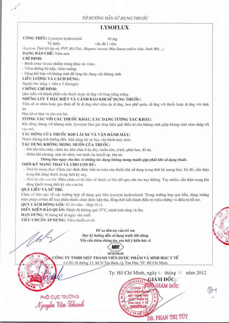 thông tin, cách dùng, giá thuốc Lysoflux - ảnh 2