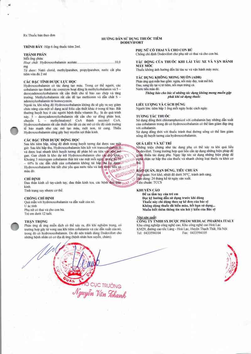 thông tin, cách dùng, giá thuốc Dodevifort - ảnh 2