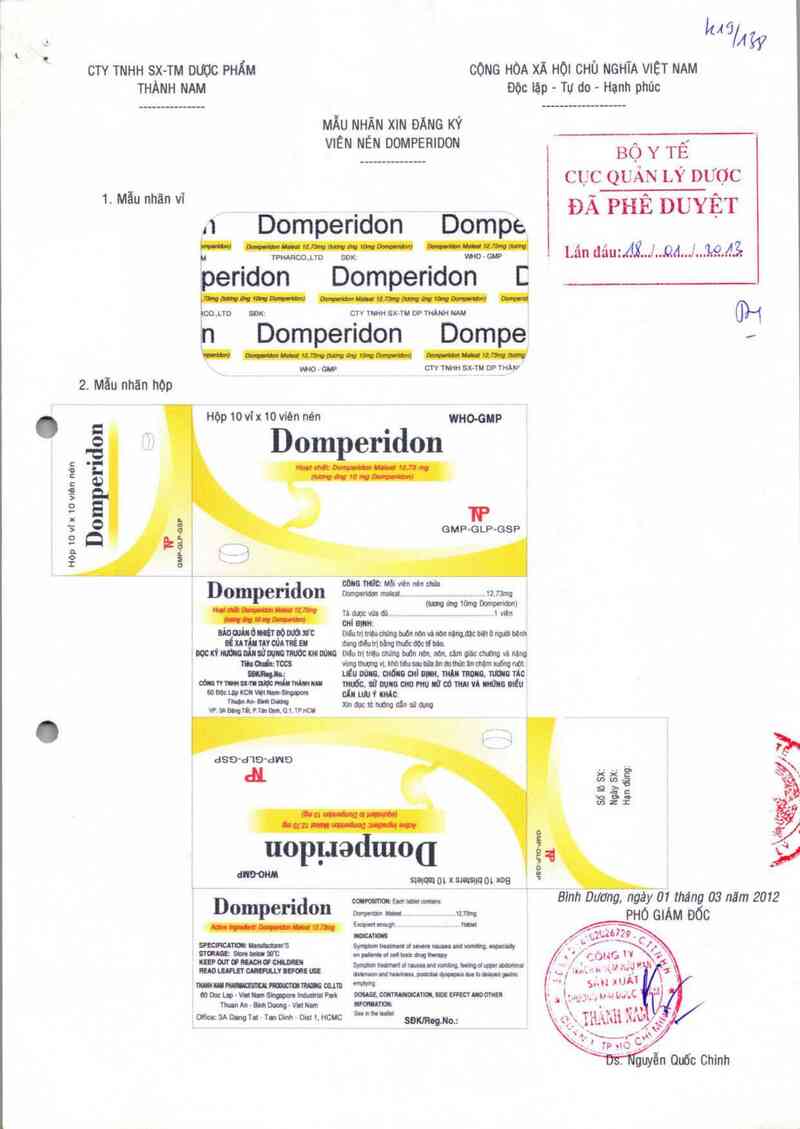 thông tin, cách dùng, giá thuốc Domperidon - ảnh 0