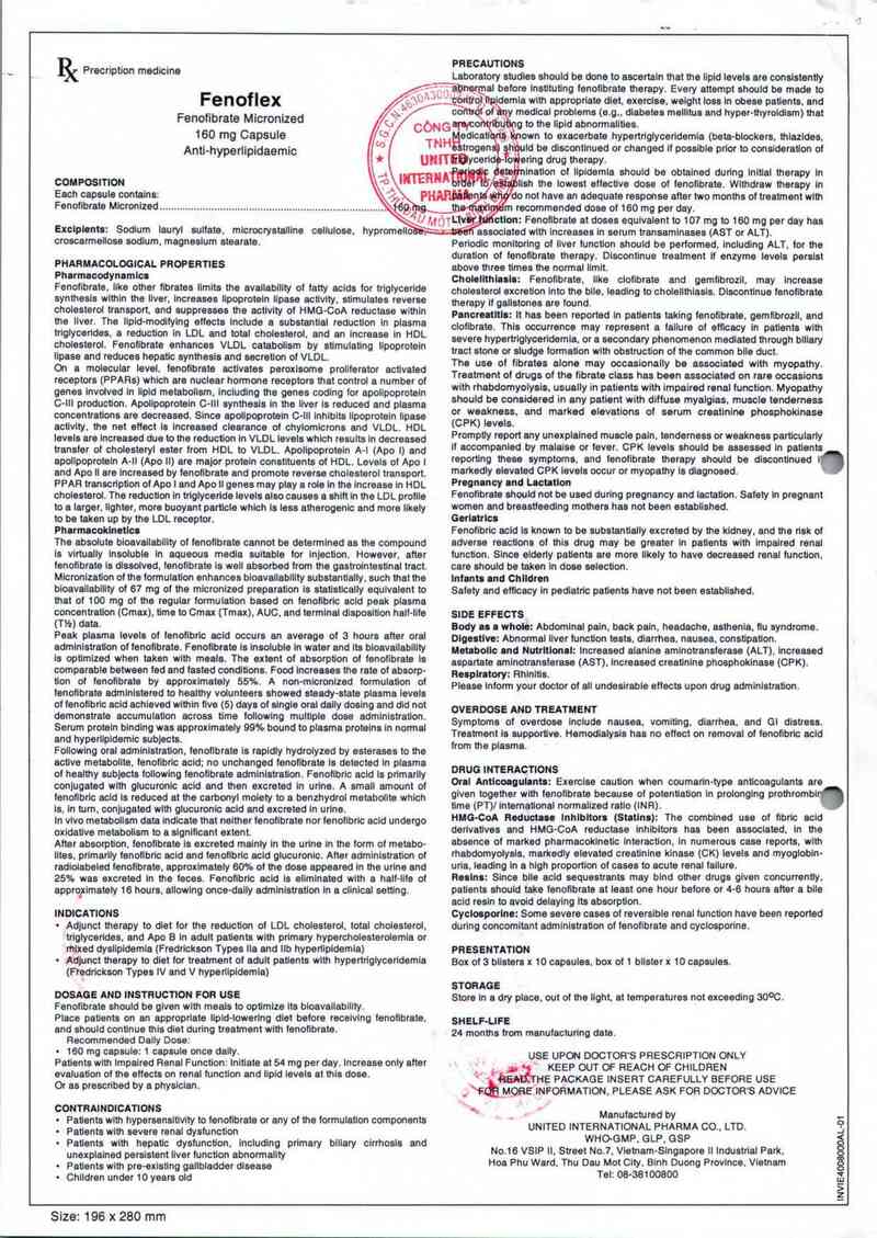 thông tin, cách dùng, giá thuốc Fenoflex - ảnh 4