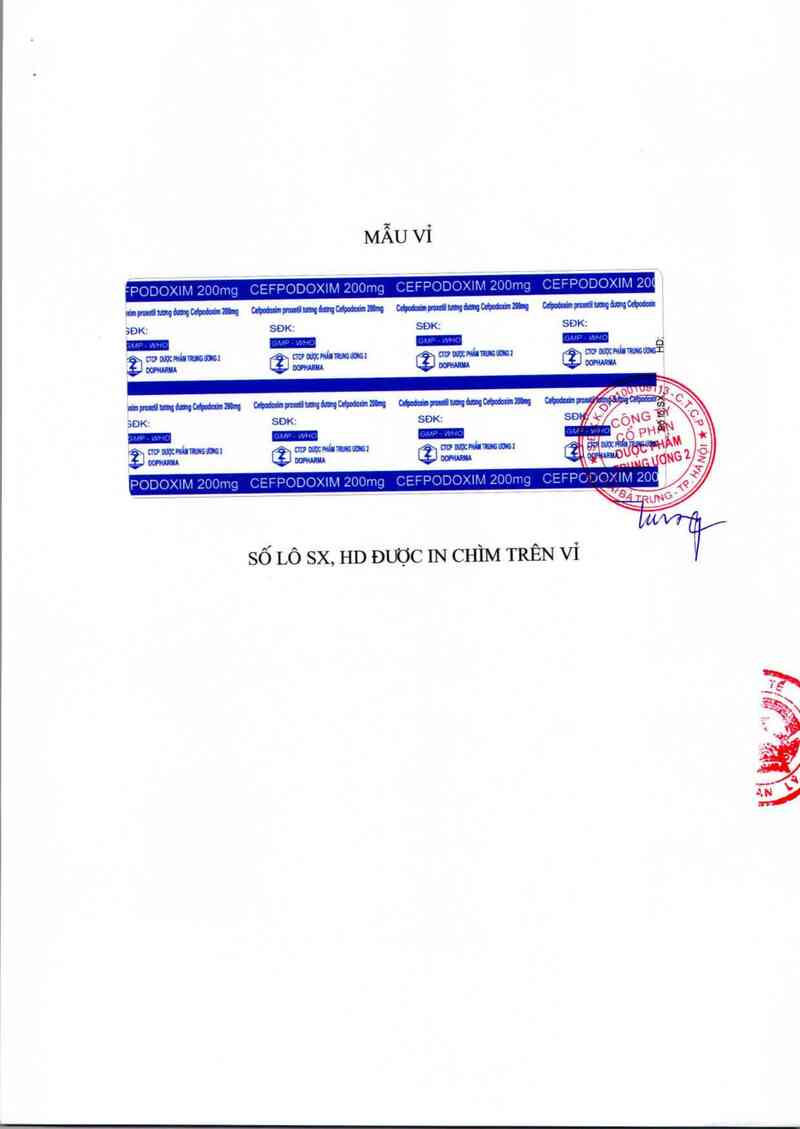 thông tin, cách dùng, giá thuốc Cefpodoxim 200 - ảnh 1