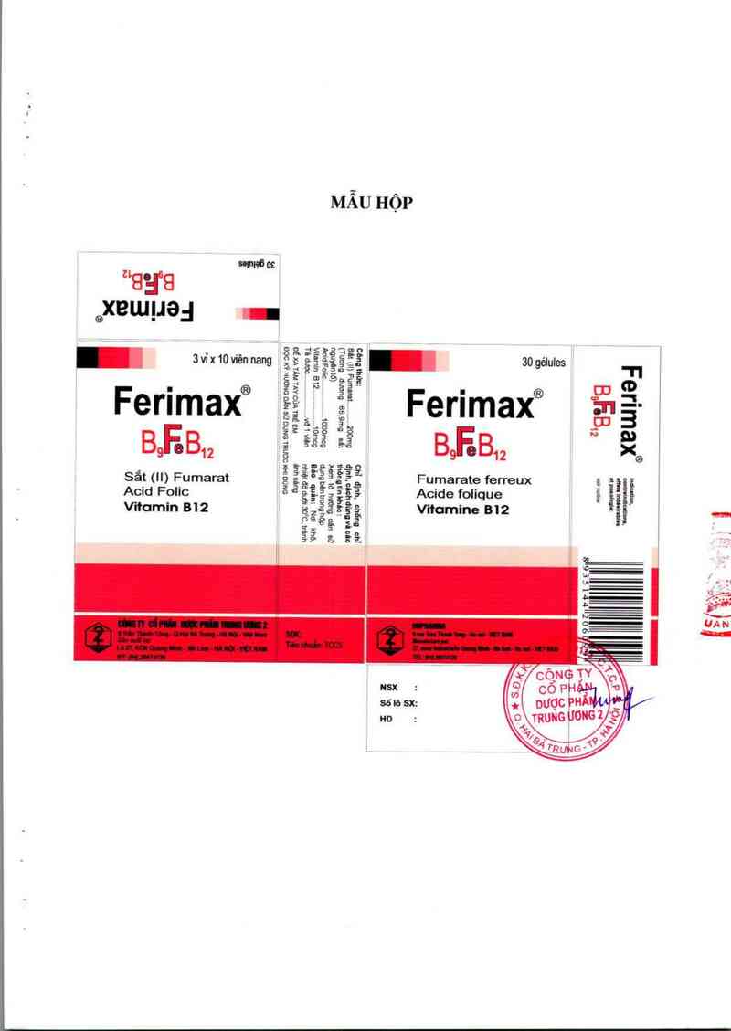 thông tin, cách dùng, giá thuốc Ferimax - ảnh 1