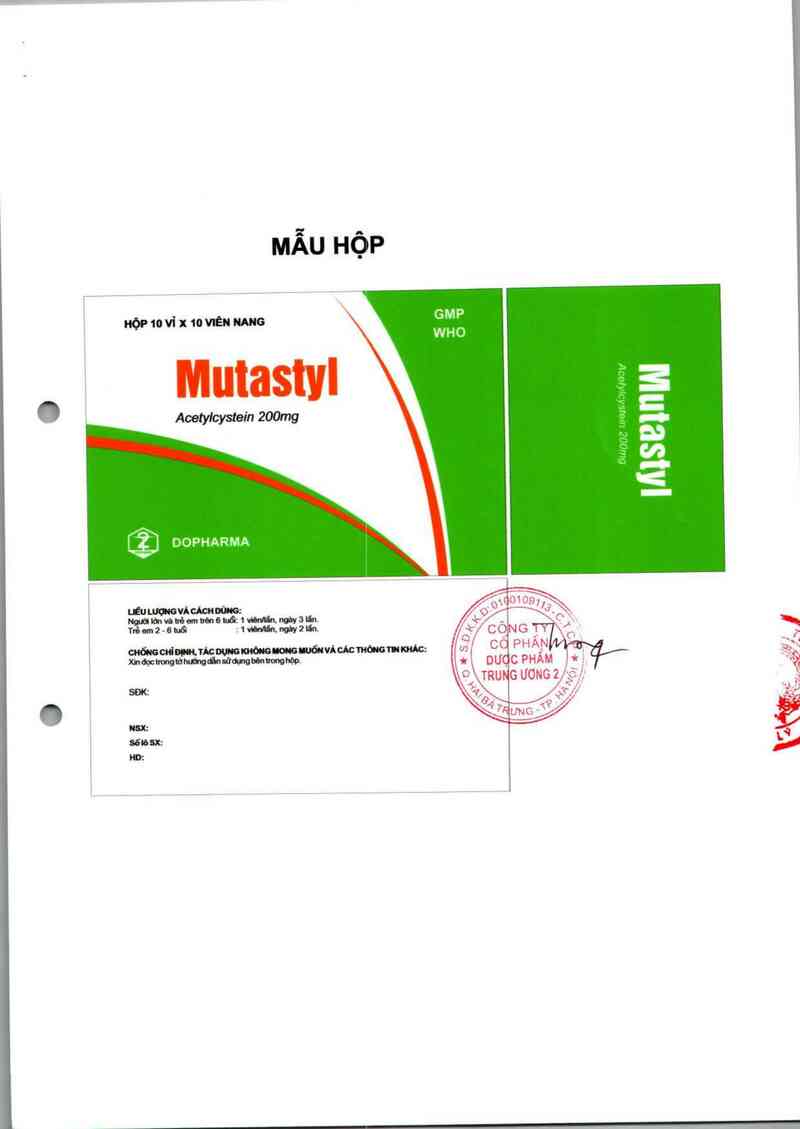 thông tin, cách dùng, giá thuốc Mutastyl - ảnh 2