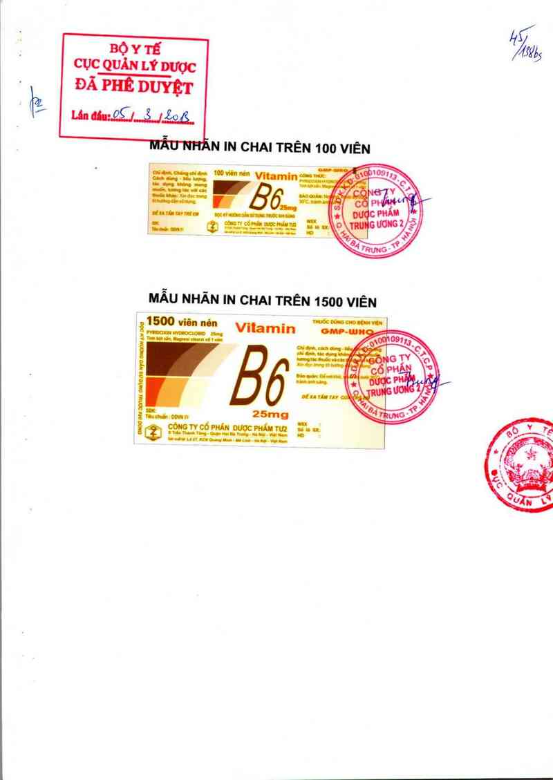 thông tin, cách dùng, giá thuốc Vitamin B6 25 mg - ảnh 0