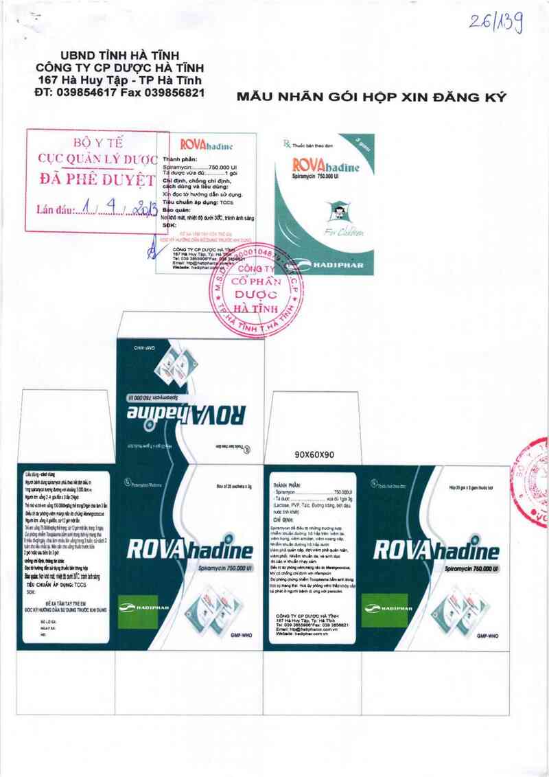 thông tin, cách dùng, giá thuốc Rovahadin - ảnh 0