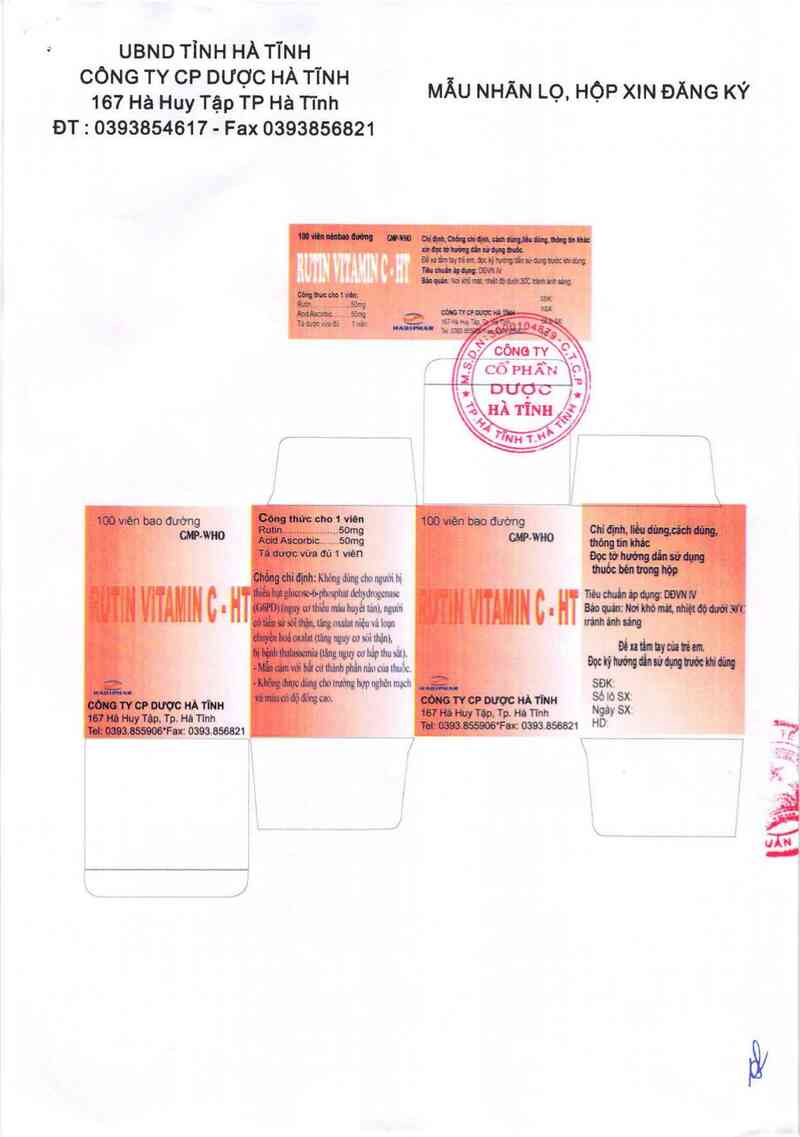 thông tin, cách dùng, giá thuốc Rutin Vitamin C - HT - ảnh 3