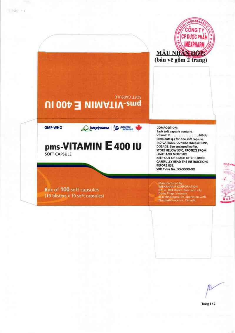 thông tin, cách dùng, giá thuốc pms - vitamin E 400 IU - ảnh 2